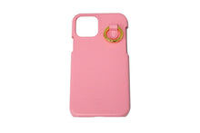 Load image into Gallery viewer, 新品未使用品 MCM エムシーエム スマホケース カードケース付き iPhone12 MXECSSX01 ピンク レザー ゴールド金具 中古 57771