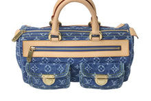 Load image into Gallery viewer, 極美品 LOUIS VUITTON ルイヴィトン ハンドバッグ M95019 ネオスピーディ モノグラムデニム ブルー ゴールド金具 中古 57775