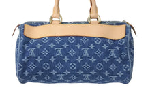 Load image into Gallery viewer, 極美品 LOUIS VUITTON ルイヴィトン ハンドバッグ M95019 ネオスピーディ モノグラムデニム ブルー ゴールド金具 中古 57775