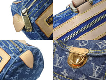 Load image into Gallery viewer, 極美品 LOUIS VUITTON ルイヴィトン ハンドバッグ M95019 ネオスピーディ モノグラムデニム ブルー ゴールド金具 中古 57775