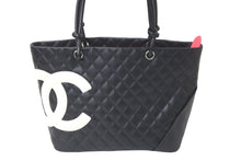 Load image into Gallery viewer, CHANEL シャネル トートバッグ ココマーク A25167 9番台 2005年 カーフスキン ブラック ピンク シルバー金具 良品 中古 57810