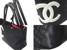 Load image into Gallery viewer, CHANEL シャネル トートバッグ ココマーク A25167 9番台 2005年 カーフスキン ブラック ピンク シルバー金具 良品 中古 57810