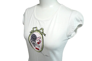 Christian Dior クリスチャンディオール 半袖Ｔシャツ 裁縫プリント サイズ12A ホワイト 2EBMTEE1RU 美品 中古 57907