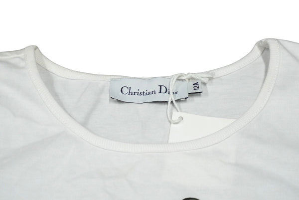 Christian Dior クリスチャンディオール 半袖Ｔシャツ 裁縫プリント サイズ12A ホワイト 2EBMTEE1RU 美品 中古 57907