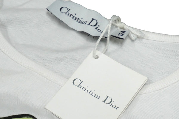 Christian Dior クリスチャンディオール 半袖Ｔシャツ 裁縫プリント サイズ12A ホワイト 2EBMTEE1RU 美品 中古 57907