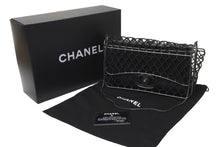 画像をギャラリービューアに読み込む, 新品同様 CHANEL シャネル ココマーク チェーンショルダーバッグ ビーズマトラッセ 18番台 サテン ガンメタ ブラック 中古 57914