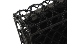画像をギャラリービューアに読み込む, 新品同様 CHANEL シャネル ココマーク チェーンショルダーバッグ ビーズマトラッセ 18番台 サテン ガンメタ ブラック 中古 57914
