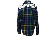 画像をギャラリービューアに読み込む, F.C.R.B. エフシーアールビー ロゴ チェックシャツ ネイビー系 FCRB-192073 19AW サイズL 良品 中古 57934