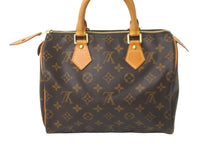 画像をギャラリービューアに読み込む, LOUIS VUITTON ルイヴィトン ハンドバッグ スピーディー25 モノグラム M41528 PVC レザー ゴールド金具 美品 中古 57958