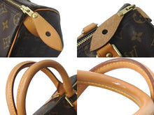 画像をギャラリービューアに読み込む, LOUIS VUITTON ルイヴィトン ハンドバッグ スピーディー25 モノグラム M41528 PVC レザー ゴールド金具 美品 中古 57958