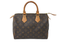 画像をギャラリービューアに読み込む, LOUIS VUITTON ルイヴィトン ハンドバッグ スピーディー25 モノグラム M41528 PVC レザー ゴールド金具 美品 中古 57959