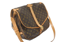 画像をギャラリービューアに読み込む, LOUIS VUITTON ルイヴィトン ショルダーバッグ M42254 ソミュール35 モノグラムキャンバス ブラウン ゴールド 美品 中古 57968