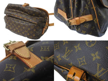 画像をギャラリービューアに読み込む, LOUIS VUITTON ルイヴィトン ショルダーバッグ M42254 ソミュール35 モノグラムキャンバス ブラウン ゴールド 美品 中古 57968
