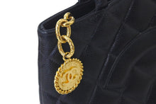 画像をギャラリービューアに読み込む, CHANEL シャネル ハンドバッグ 復刻トート キャビアスキン マトラッセ ココマーク 5番台 ゴールド金具 美品 中古 57971