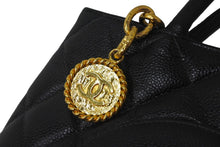 画像をギャラリービューアに読み込む, CHANEL シャネル ハンドバッグ 復刻トート キャビアスキン マトラッセ ココマーク 5番台 ゴールド金具 美品 中古 57971