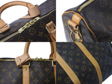 画像をギャラリービューアに読み込む, LOUIS VUITTON ルイヴィトン ボストンバッグ M41418 キーポルバンドリエール45 モノグラム ブラウン ゴールド金具 美品 中古 57974