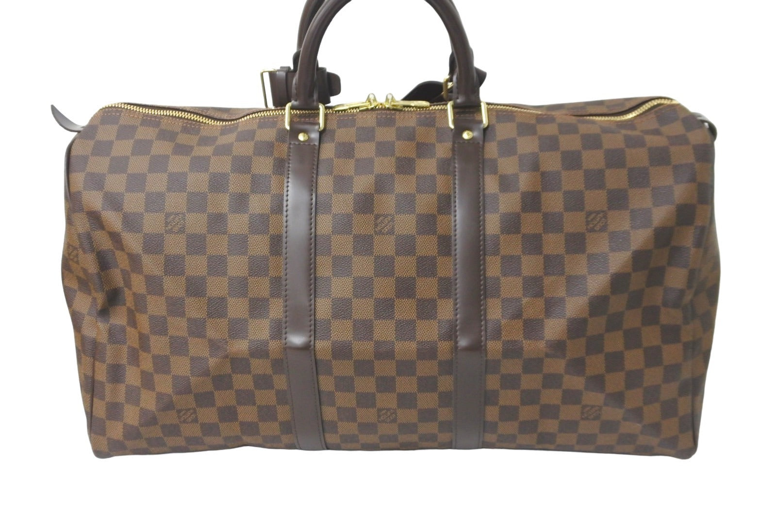 LOUIS VUITTON ルイヴィトン ダミエ キーポル50 ボストンバッグ N41427 コーティングキャンバス ブラウン 美品 中古 57978  – Casanova Vintage