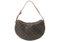 画像をギャラリービューアに読み込む, LOUIS VUITTON ルイヴィトン ショルダーバッグ クロワッサンMM モノグラム ブラウン M51512 ゴールド金具 美品 中古 57979