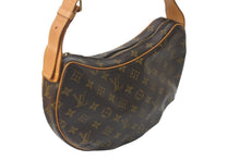 画像をギャラリービューアに読み込む, LOUIS VUITTON ルイヴィトン ショルダーバッグ クロワッサンMM モノグラム ブラウン M51512 ゴールド金具 美品 中古 57979