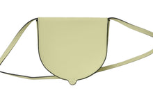 画像をギャラリービューアに読み込む, LOEWE ロエベ ショルダーバッグ 109.54.T15 ヒールポーチスモール アナグラム エンボス加工 ソフトカーフ イエロー 美品 中古 57980