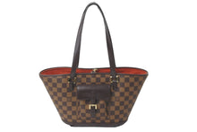 画像をギャラリービューアに読み込む, LOUIS VUITTON ルイヴィトン トートバッグ N51121 マノスクPM ダミエ ブラウン ゴールド金具 美品 中古 57990