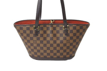 画像をギャラリービューアに読み込む, LOUIS VUITTON ルイヴィトン トートバッグ N51121 マノスクPM ダミエ ブラウン ゴールド金具 美品 中古 57990