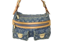 画像をギャラリービューアに読み込む, LOUIS VUITTON ルイヴィトン ハンドバッグ バギーPM モノグラムデニム M95049 ブルー ゴールド金具 美品 中古 57995