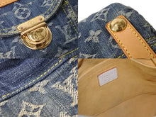 画像をギャラリービューアに読み込む, LOUIS VUITTON ルイヴィトン ハンドバッグ バギーPM モノグラムデニム M95049 ブルー ゴールド金具 美品 中古 57995