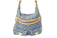画像をギャラリービューアに読み込む, LOUIS VUITTON ルイヴィトン ショルダーバッグ バギーGM モノグラムデニム M95048 ブルー ゴールド金具 美品 中古 57999