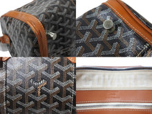 画像をギャラリービューアに読み込む, GOYARD ゴヤール ボストンバッグ クロワジュール 40 ブラック ブラウン シルバー金具 良品 中古 58007