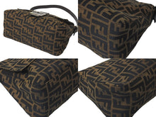 Load image into Gallery viewer, FENDI フェンディ ショルダーバッグ マンマバケット ズッカ柄 キャンバス 26325 シルバー金具 美品 中古 58029