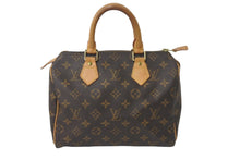 画像をギャラリービューアに読み込む, LOUIS VUITTON ルイヴィトン ハンドバッグ スピーディー25 モノグラム M41528 PVC レザー ゴールド金具 美品 中古 58031