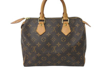 画像をギャラリービューアに読み込む, LOUIS VUITTON ルイヴィトン ハンドバッグ スピーディー25 モノグラム M41528 PVC レザー ゴールド金具 美品 中古 58031
