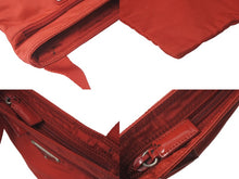 Load image into Gallery viewer, PRADA プラダ ショルダーバッグ ミニサコッシュ 三角ロゴプレート ポシェット ナイロン レッド シルバー金具 美品 中古 58035