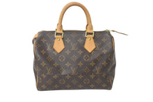 画像をギャラリービューアに読み込む, LOUIS VUITTON ルイヴィトン ハンドバッグ スピーディー25 モノグラム M41528 鍵欠品 PVC レザー ゴールド金具 美品 中古 58037