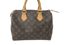 画像をギャラリービューアに読み込む, LOUIS VUITTON ルイヴィトン ハンドバッグ スピーディー25 モノグラム M41528 鍵欠品 PVC レザー ゴールド金具 美品 中古 58037