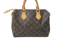 画像をギャラリービューアに読み込む, LOUIS VUITTON ルイヴィトン ハンドバッグ スピーディー25 モノグラム M41528 鍵欠品 PVC レザー ゴールド金具 美品 中古 58037