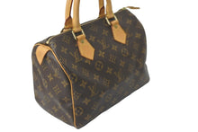 画像をギャラリービューアに読み込む, LOUIS VUITTON ルイヴィトン ハンドバッグ スピーディー25 モノグラム M41528 鍵欠品 PVC レザー ゴールド金具 美品 中古 58037