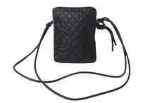 画像をギャラリービューアに読み込む, CHANEL シャネル ショルダーバッグ カンボンライン ミディアムポシェット A25178 ブラック シルバー金具 美品 中古 58077