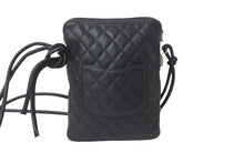 画像をギャラリービューアに読み込む, CHANEL シャネル ショルダーバッグ カンボンライン ミディアムポシェット A25178 ブラック シルバー金具 美品 中古 58077