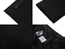 Load image into Gallery viewer, Christian Dior クリスチャンディオール ロングコート ウール ラムスキン キュプラ ブラック サイズ40 美品 中古 58098