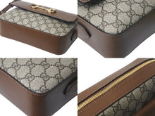 画像をギャラリービューアに読み込む, 新品同様 GUCCI グッチ ホースビット 1955 スモール ショルダーバッグ ブラウン GGスプリームキャンバス 645454 中古 58122