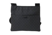 画像をギャラリービューアに読み込む, GUCCI グッチ ショルダーバッグ 162904 GGロゴ GGスプリームキャンバス ブラック シルバー金具 メンズ イタリア製 美品 中古 58127