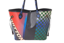 画像をギャラリービューアに読み込む, LOUIS VUITTON ルイヴィトン トートバッグ ネヴァーフルMM ダミエ レース 2017 GI4186 マルチカラー ゴールド金具 美品 中古 58131
