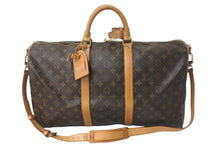 画像をギャラリービューアに読み込む, LOUIS VUITTON ルイヴィトン ボストンバッグ キーポル バンドリエール 50 モノグラム M41416 ゴールド 美品 中古 58136