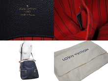 画像をギャラリービューアに読み込む, LOUIS VUITTON ルイヴィトン ショルダーバッグ M44014 メリー モノグラムアンプラント レザー ネイビー 良品 中古 58145