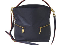 画像をギャラリービューアに読み込む, LOUIS VUITTON ルイヴィトン ショルダーバッグ M44014 メリー モノグラムアンプラント レザー ネイビー 良品 中古 58145