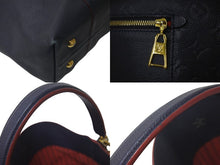 画像をギャラリービューアに読み込む, LOUIS VUITTON ルイヴィトン ショルダーバッグ M44014 メリー モノグラムアンプラント レザー ネイビー 良品 中古 58145