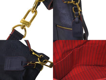 画像をギャラリービューアに読み込む, LOUIS VUITTON ルイヴィトン ショルダーバッグ M44014 メリー モノグラムアンプラント レザー ネイビー 良品 中古 58145