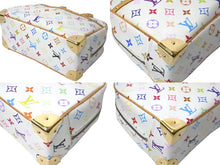 画像をギャラリービューアに読み込む, LOUIS VUITTON ルイヴィトン ハンドバッグ M92663 トゥルーヴィル モノグラム ホワイト マルチカラー ゴールド 美品 中古 58149